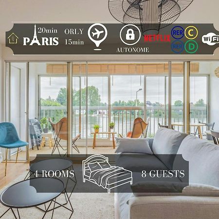 Appart'Hôtel Luminous Vue Seine- Paris 15min Juvisy-sur-Orge Extérieur photo