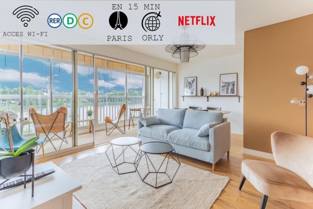 Appart'Hôtel Luminous Vue Seine- Paris 15min Juvisy-sur-Orge Extérieur photo