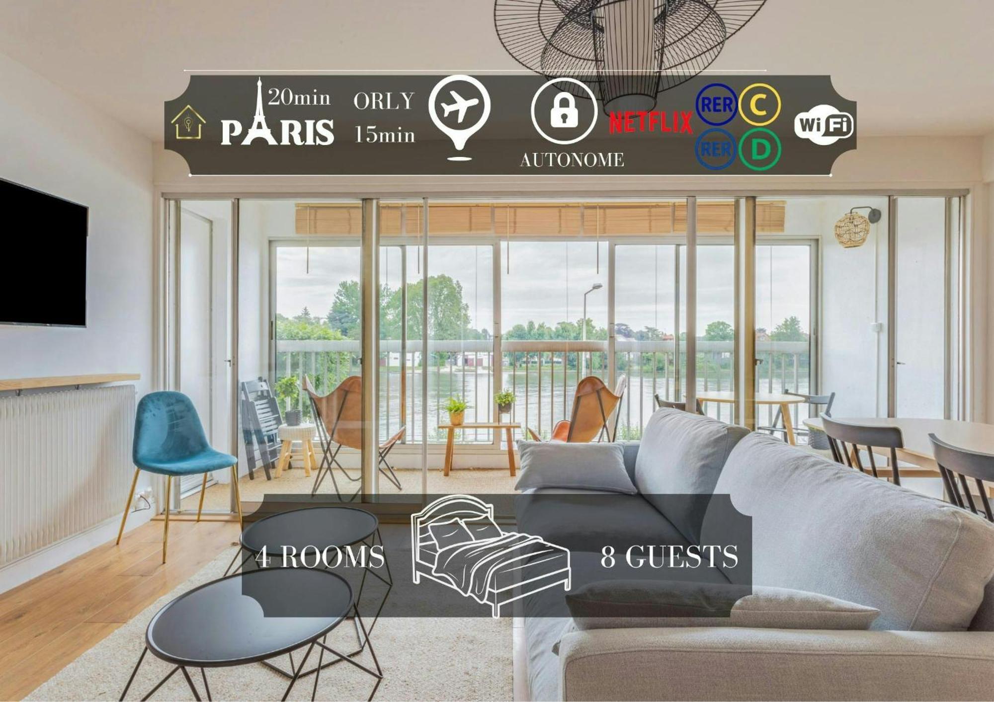 Appart'Hôtel Luminous Vue Seine- Paris 15min Juvisy-sur-Orge Extérieur photo